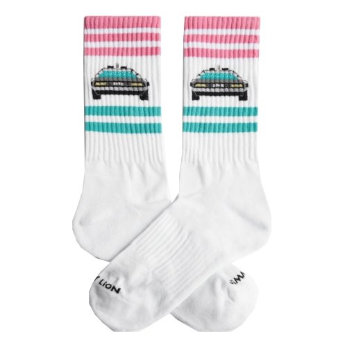 Skarpety bawełniane Jimmy Lion DELOREAN biały