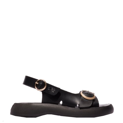 Sandały damskie Fly London BEIV 387 skórzane czarny P145387000