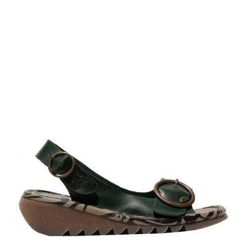 Sandały damskie Fly London TRAM 723 skórzane zielony P500723016