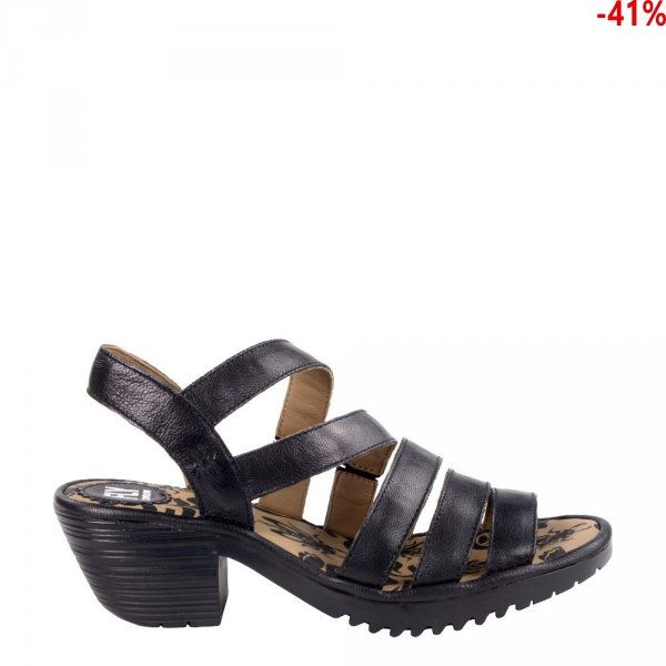 Sandały Fly London WOZE 118 Black Mousse P501118000
