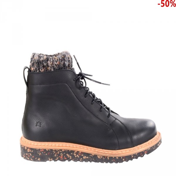 Botki El Naturalista N5552 PIZARRA Black Soft Grain OCIEPLANE