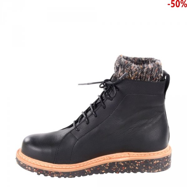 Botki El Naturalista N5552 PIZARRA Black Soft Grain OCIEPLANE