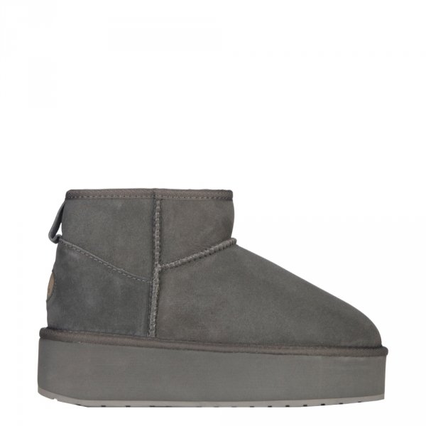 Buty Emu AUSTRALIA STINGER MICRO Flatform Charcoal W13082 Ocieplane