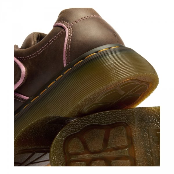 Półbuty Dr. Martens BUZZ STRAP VELCRO Dark Brown Wyoming 42845200