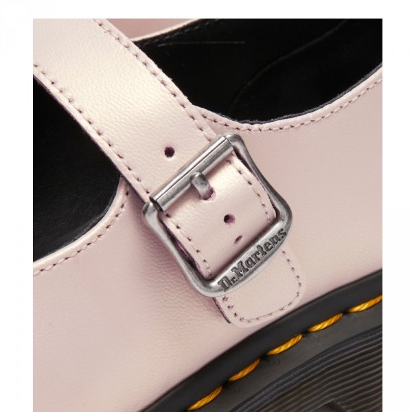 Buty Dr. Martens ELPHIE MJ MARY JANE Powder Pink+Gold Shift Leather 41092650
