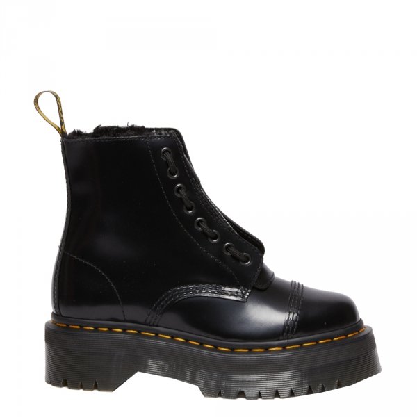 Buty Dr. Martens Sinclair FL Black Buttero &amp; Black Faux Sheepskin 31213001
