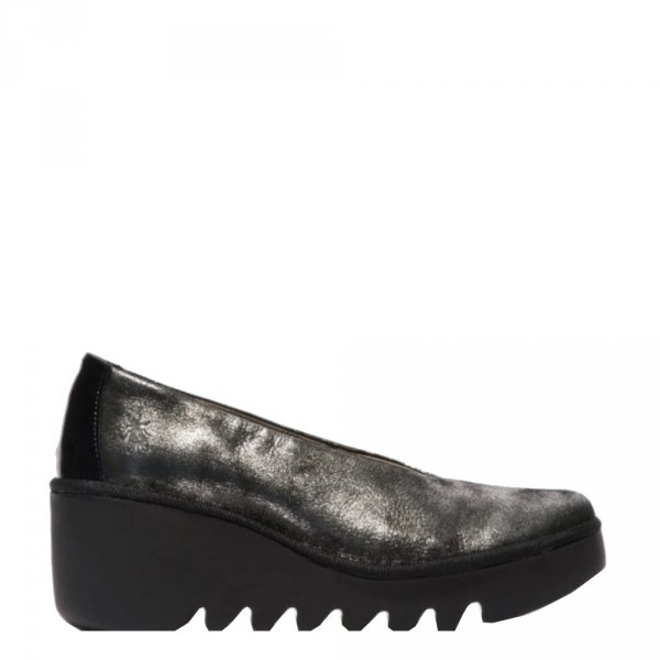 Czółenka Fly London BESO 246 Silver/Black Dk. Flash/Atlantis P501246020