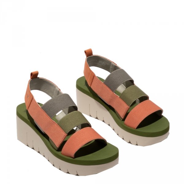 Sandały Fly London YERE 847 Army Green/Multicolor/Army Green Cupido/Elastic P144847009