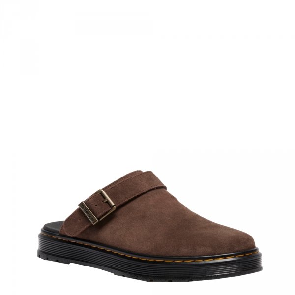 Klapki Dr. Martens Brookline Mule Dark Brown Bronx Suede 40666202