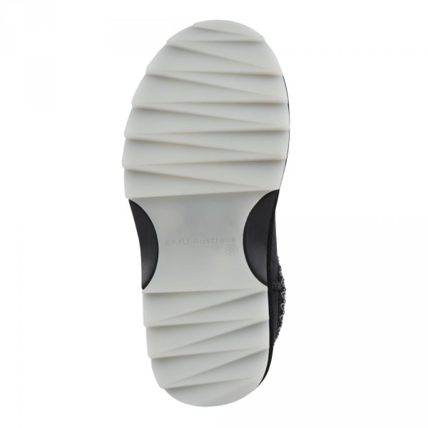 Buty śniegowce Emu AUSTRALIA SHARKY SCUFF skórzane czarny W13179