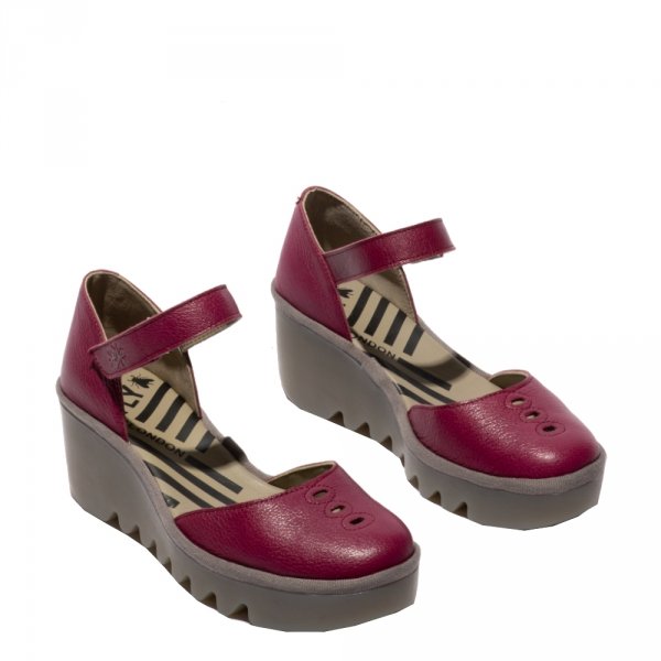 Sandały Fly London BISO 305 Berry Mousse P501305024