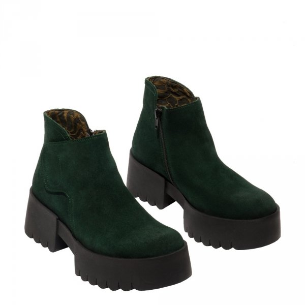 Botki Fly London ENDO 006 Green Forest Oil Suede P145006002