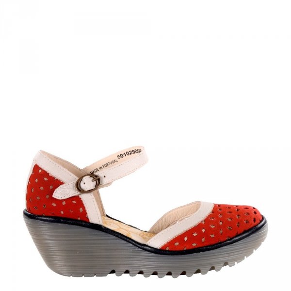 Sandały damskie Fly London YVEN 029 skórzane czerwony P501029008