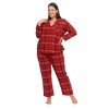 PIŻAMA DAMSKA FLANELOWA PLUS SIZE PDD7200-002 - AW2024/25