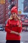 Moe M693 Bluza z haftem - czerwona