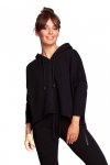 BeWear B239 Bluza o luźnym kroju z kapturem - czarna