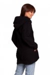 BeWear B249 Bluza z kominem i kapturem - czarna
