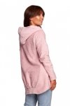 BeWear B249 Bluza z kominem i kapturem - pudrowa