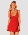 Obsessive KOMPLET OBSESSIVE LUVAE BABYDOLL I STRINGI CZERWONY