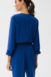 Stylove S355 Kombinezon z łezką w dekolcie - chabrowy