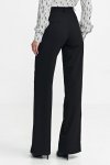 Nife Spodnie bootcut, z krytym guzikiem - czarny - SD101