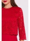 Stylove S381 Kombinezon z koronkową górą - czerwony