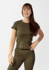 D Karen Bluzka Halima KHAKI BAWEŁNA PRĄŻKI