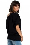 BeWear B079 Bluza z kimonowymi rękawami czarna