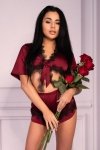 LivCo Corsetti Fashion Maurea LC 90562 Cherry Mahogany Collection komplet