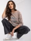 Bluzka-RV-BZ-0226.34P-ciemny bezowy rozmiar - L/XL