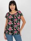 Bluzka-D73771R10978P-czarno-zielony rozmiar - S