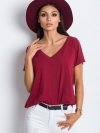 T-shirt-RV-TS-4832.16P-bordowy rozmiar - S