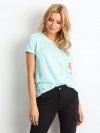 T-shirt-RV-TS-4838.56P-mietowy rozmiar - XS