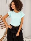 T-shirt-RV-TS-4833.70P-mietowy rozmiar - XS