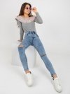 Spodnie jeans-NM-SP-H32.12X-niebieski rozmiar - L