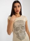 T-shirt-EM-TS-HS-21-532.22P-beżowy rozmiar - M