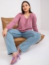 Bluzka-RV-BZ-6332.53P-ciemny różowy rozmiar - 2XL