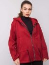 Płaszcz-MI-PL-24512.00X-bordowy rozmiar - ONE SIZE