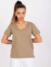 T-shirt-TW-TS-1002.28X-ciemny bezowy rozmiar - L