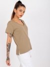T-shirt-TW-TS-1002.28X-ciemny bezowy rozmiar - L