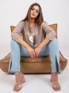 Bluzka-RV-BZ-0224.42-ciemny bezowy rozmiar - S/M