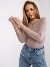 Bluzka-RV-BZ-7532.29-ciemny bezowy rozmiar - S