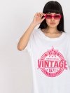 T-shirt-DHJ-TS-6862.24X-biało-różowy rozmiar - ONE SIZE