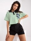 Bluzka-FA-BZ-7785.91P-biało-zielony rozmiar - ONE SIZE