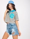Bluzka-FA-BZ-7785.91P-czarno-beżowy rozmiar - ONE SIZE