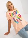 Bluzka-FA-BZ-7964.93-brzoskwiniowy rozmiar - ONE SIZE