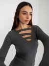 Bluzka-EM-BZ-HS-21-520.49P-ciemny szary rozmiar - S/M