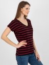 T-shirt-RV-TS-8567.26-czarno-czerwony rozmiar - S