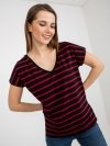 T-shirt-RV-TS-8567.26-czarno-czerwony rozmiar - M