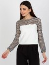 Bluzka-LK-BZ-506085-1.15X-ecru rozmiar - 36
